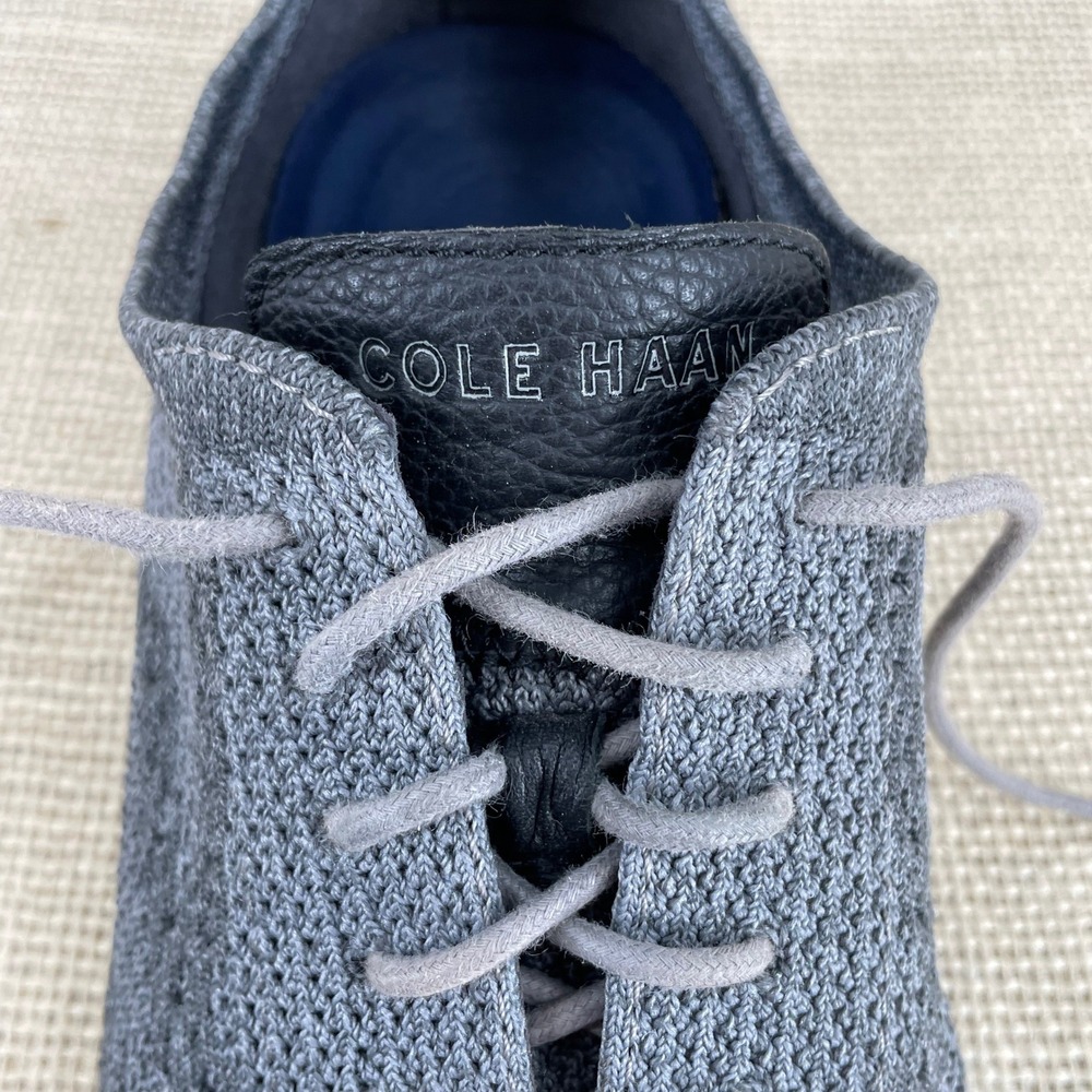 Cole Haan Zerogrand‎ Stitchlite Wingtip Oxford Mens 10 Grey Knit Sneakers C27565 - Picture 4 of 10